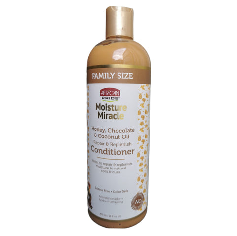 African Pride Moisture Miracle Honey & Coconut Oil Repair & Replenish Conditioner 16oz - Hair Care Product - LOL Hair & Beauty