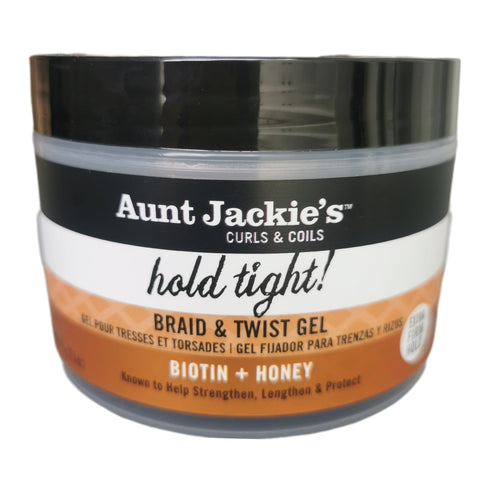 Aunt Jackie's Hold Tight Biotin & Honey Braid & Twist Gel 7.5oz - Hair Styling Product - LOL Hair & Beauty