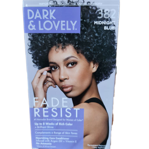 Dark & Lovely Permanent Hair Color Midnight Blue 382 - Hair Color -LOL Hair & Beauty
