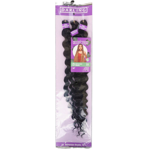 Darling 3pk Bohemian Curl Braids Extension Black #1B - Hair Extension -LOL Hair & Beauty