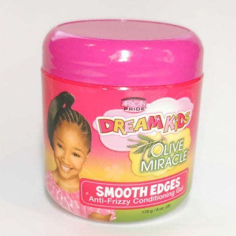 Dream Kids Olive Miracle Anti-frizzy conditioning smooth edges gel 6oz - Hair Styling Products -LOL Hair & Beauty