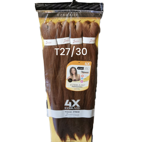 EZBraid Pre-stretched 4pack Itch free Braiding extension 26" Color #T27/30 - Hair Extension -LOL Hair & Beauty