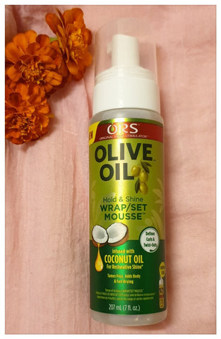 ORS Olive Oil Hold & Shine Wrap/Set Mousse 7oz - Australia Stock - Hair Product -LOL Hair & Beauty