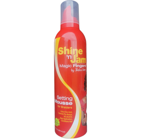 Shine n Jam Magic Fingers Setting Mousse for Braiders 12oz - Hair Styling Product -LOL Hair & Beauty