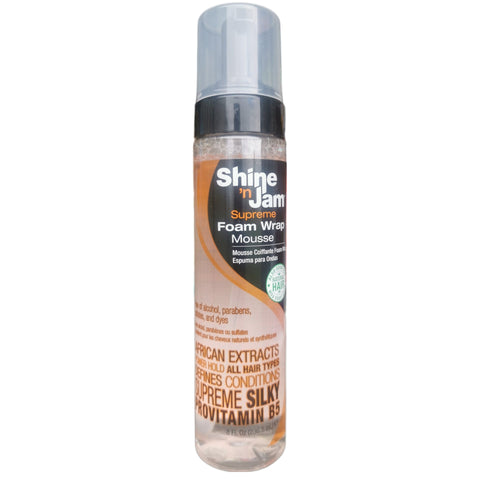Shine n Jam Supreme Foam Wrap Mousse 8oz - Hair Care Product -LOL Hair & Beauty