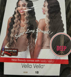 Vella Vella Lace Front Natural front line premium synthetic Long Black Wavy Wig - Hair Extension -LOL Hair & Beauty